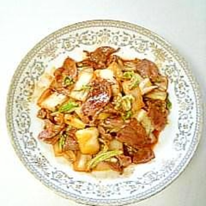 簡単味付け☆豚肉と白菜のキムチ炒め☆